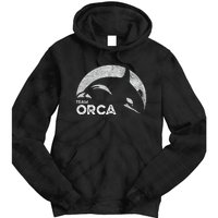 Team Orca Killer Whale Distressed Design Tie Dye Hoodie