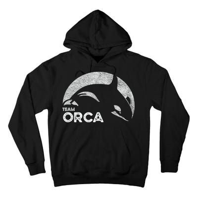 Team Orca Killer Whale Distressed Design Tall Hoodie