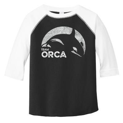 Team Orca Killer Whale Distressed Design Toddler Fine Jersey T-Shirt