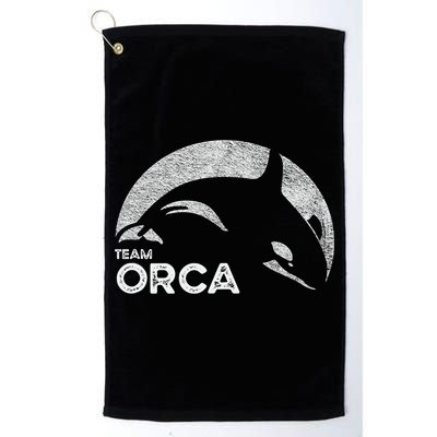 Team Orca Killer Whale Distressed Design Golf Towel