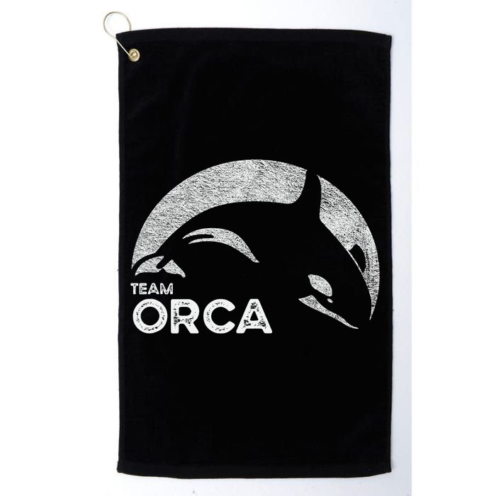 Team Orca Killer Whale Distressed Design Golf Towel