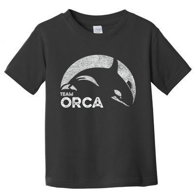 Team Orca Killer Whale Distressed Design Toddler T-Shirt