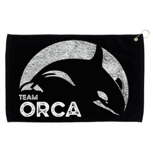 Team Orca Killer Whale Distressed Design Grommeted Golf Towel