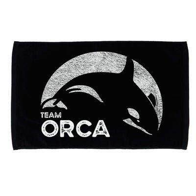 Team Orca Killer Whale Distressed Design Microfiber Hand Towel