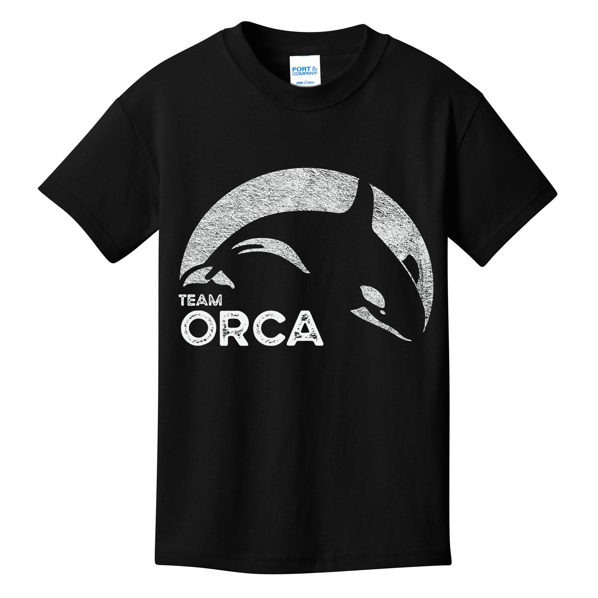 Team Orca Killer Whale Distressed Design Kids T-Shirt