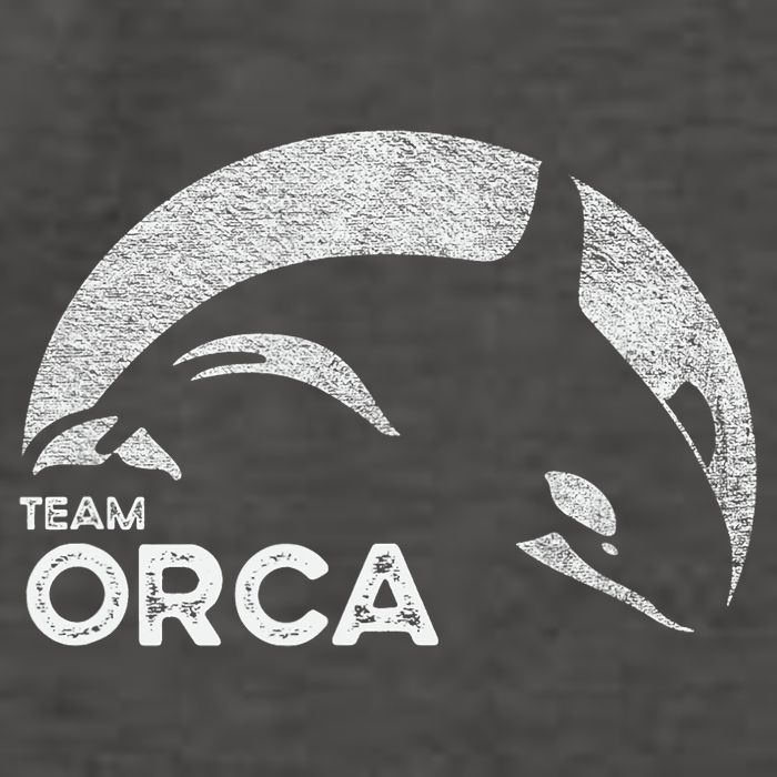 Team Orca Killer Whale Distressed Design Vector Backpack