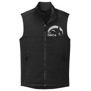 Team Orca Killer Whale Distressed Design Collective Smooth Fleece Vest