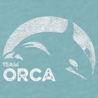 Team Orca Killer Whale Distressed Design Sueded Cloud Jersey T-Shirt