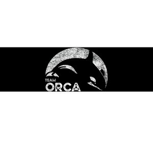 Team Orca Killer Whale Distressed Design Bumper Sticker