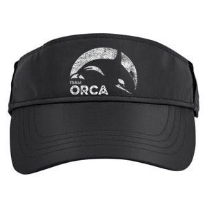 Team Orca Killer Whale Distressed Design Adult Drive Performance Visor