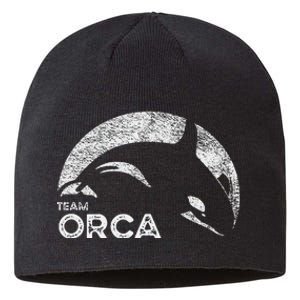 Team Orca Killer Whale Distressed Design Sustainable Beanie