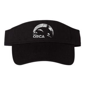 Team Orca Killer Whale Distressed Design Valucap Bio-Washed Visor