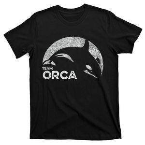 Team Orca Killer Whale Distressed Design T-Shirt