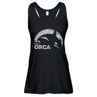 Team Orca Killer Whale Distressed Design Ladies Essential Flowy Tank