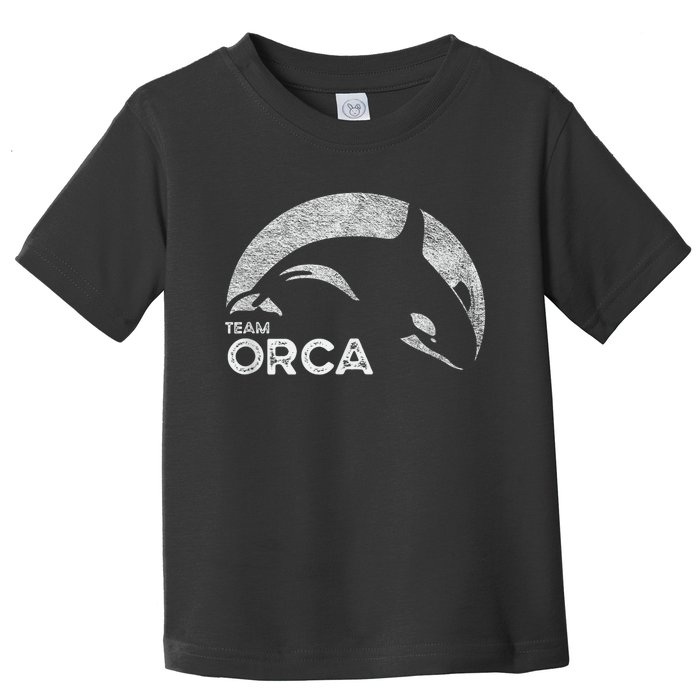 Team Orca Killer Whale Distressed Design Toddler T-Shirt