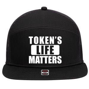 Token's Life Matters Cartman Funny TV Cartoon 7 Panel Mesh Trucker Snapback Hat