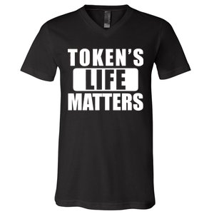 Token's Life Matters Cartman Funny TV Cartoon V-Neck T-Shirt