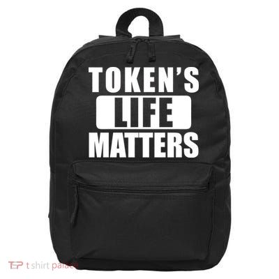 Token's Life Matters Cartman Funny TV Cartoon 16 in Basic Backpack