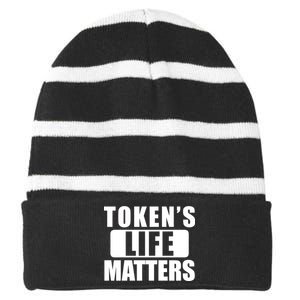 Token's Life Matters Cartman Funny TV Cartoon Striped Beanie with Solid Band