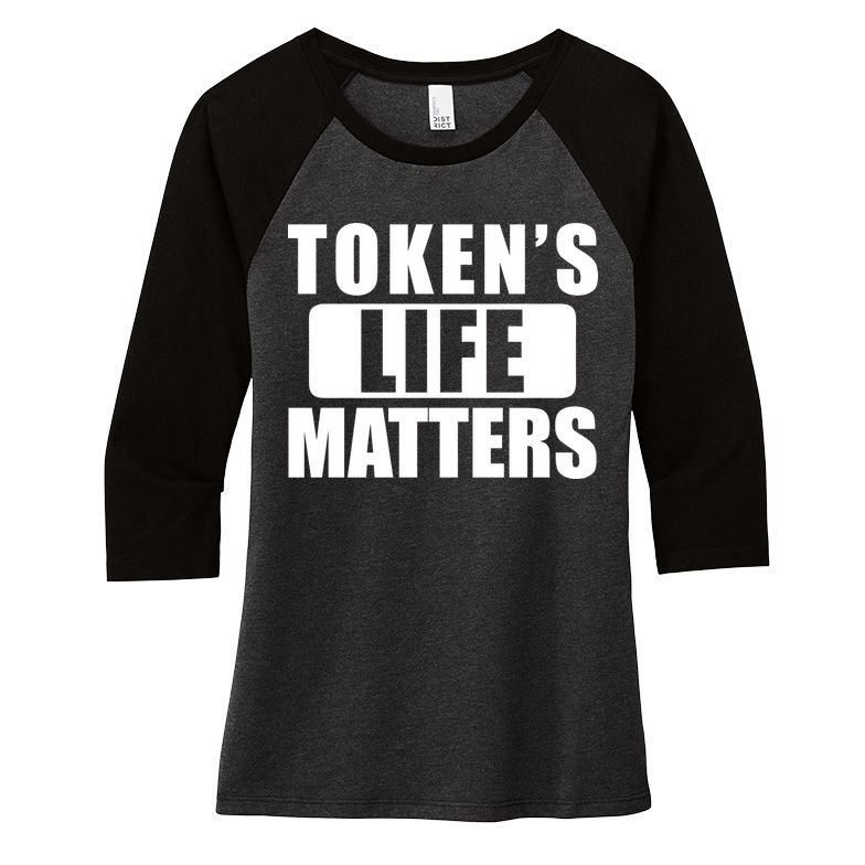 Token's Life Matters Cartman Funny TV Cartoon Women's Tri-Blend 3/4-Sleeve Raglan Shirt