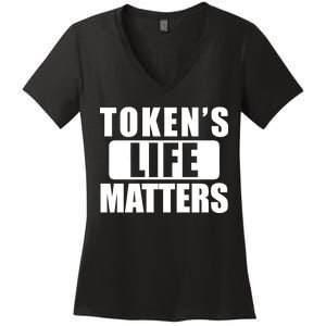 Token's Life Matters Cartman Funny TV Cartoon Women's V-Neck T-Shirt