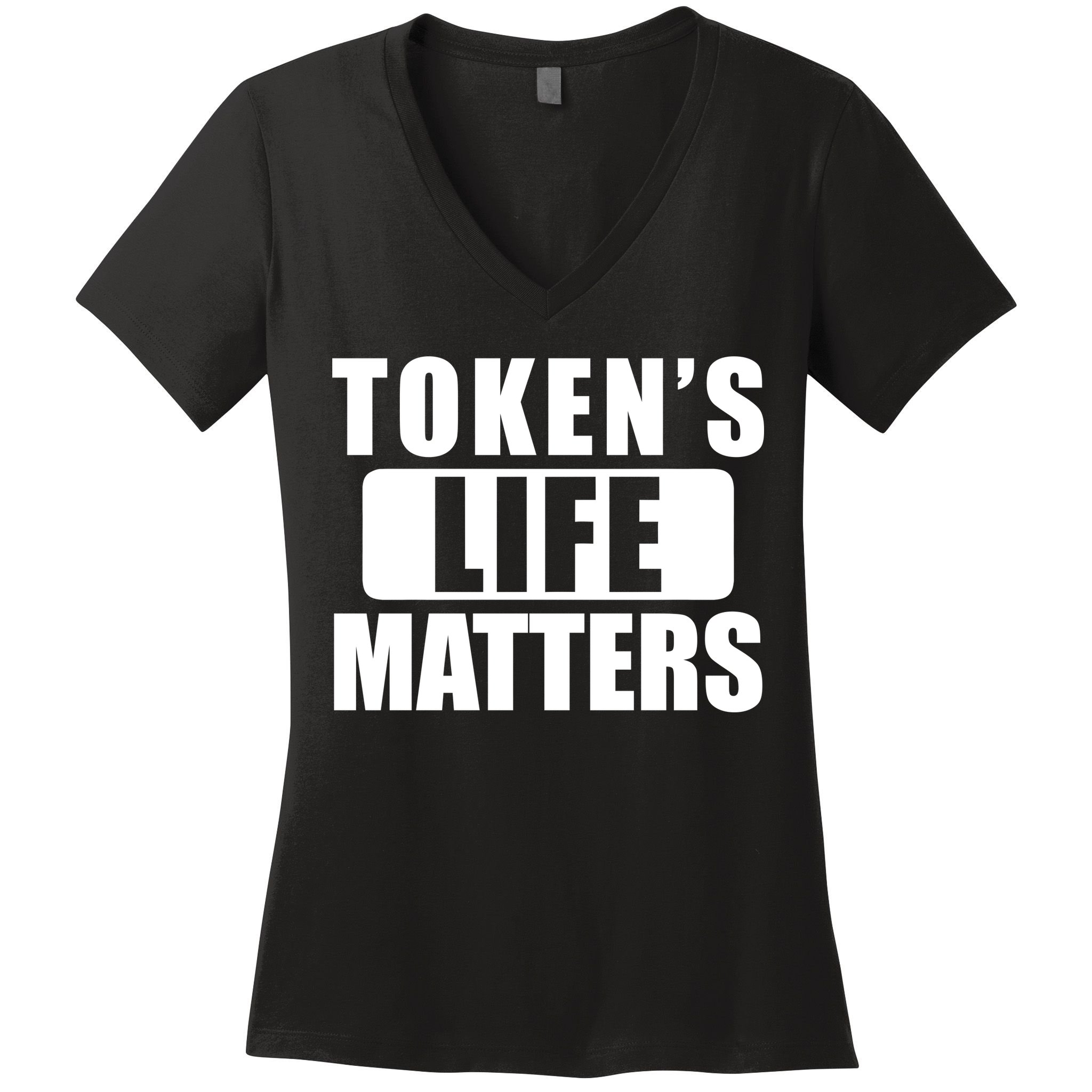 Token's Life Matters Cartman Funny TV Cartoon Women's V-Neck T-Shirt