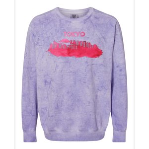 Tokyo City Skyline Colorblast Crewneck Sweatshirt