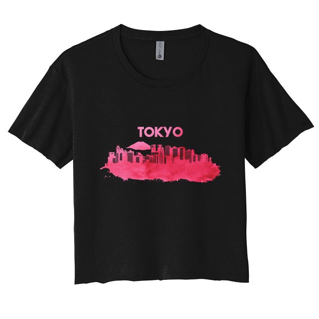 Tokyo City Skyline Crop Top