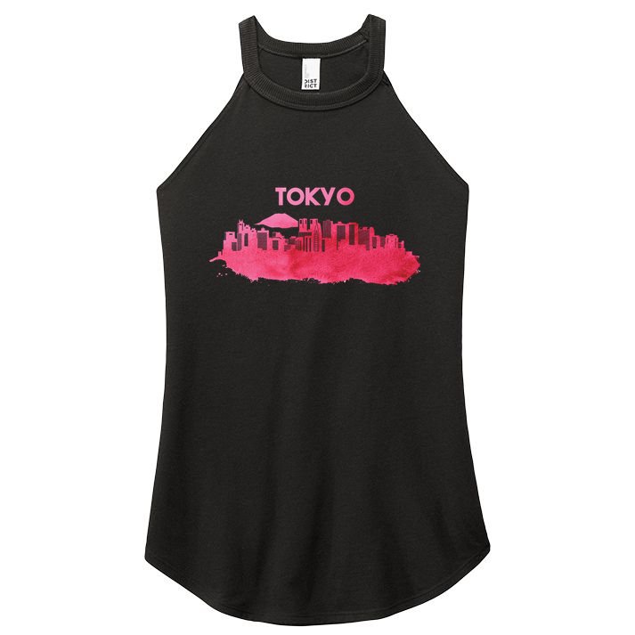 Tokyo City Skyline Women's Perfect Tri Rocker Tank