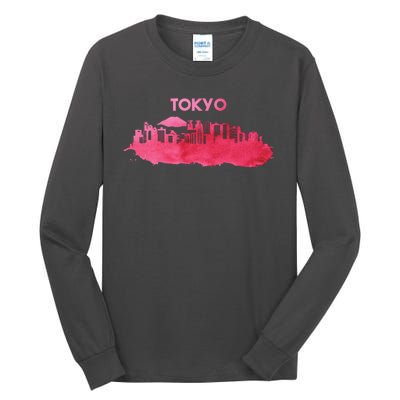 Tokyo City Skyline Tall Long Sleeve T-Shirt