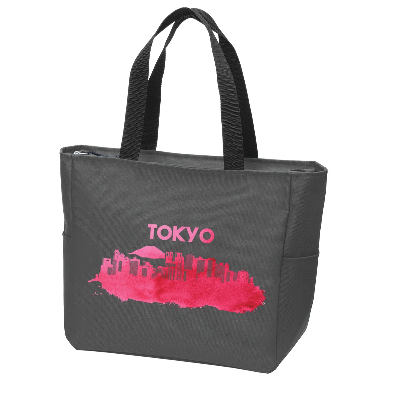 Tokyo City Skyline Zip Tote Bag