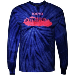 Tokyo City Skyline Tie-Dye Long Sleeve Shirt