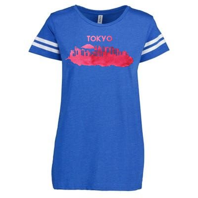 Tokyo City Skyline Enza Ladies Jersey Football T-Shirt