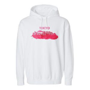 Tokyo City Skyline Garment-Dyed Fleece Hoodie