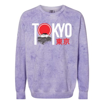 Tokyo Japan Colorblast Crewneck Sweatshirt