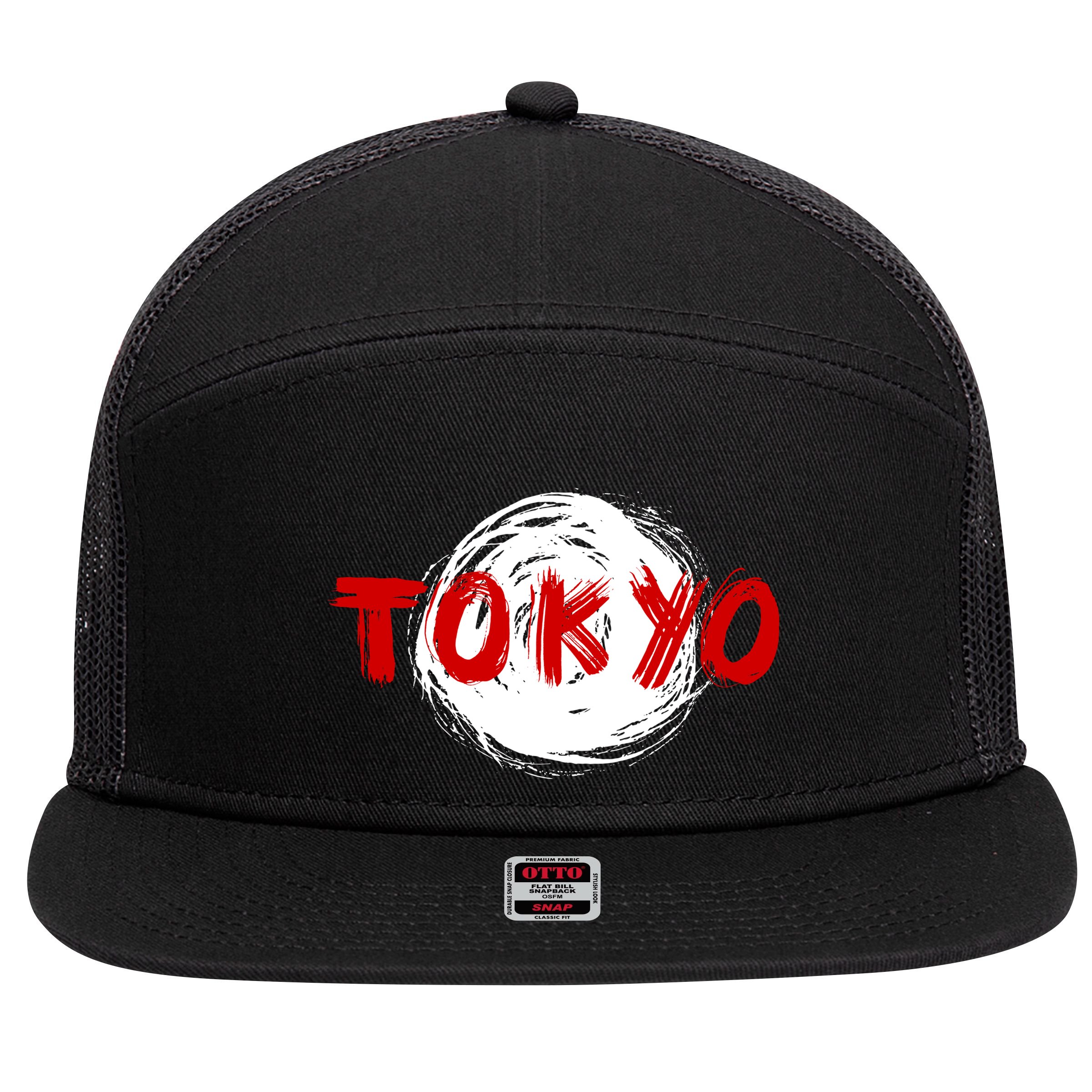 Tokyo Retro 7 Panel Mesh Trucker Snapback Hat