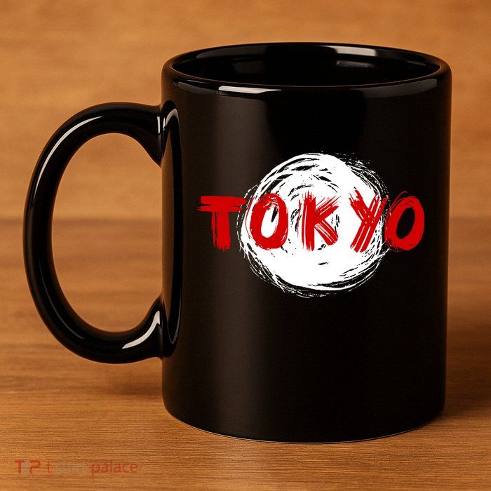 Tokyo Retro 11oz C Handle Ceramic Mug