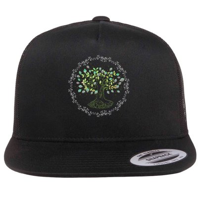 Tree Of Life World Earth Day Save Forest Trees Nature Lover Flat Bill Trucker Hat