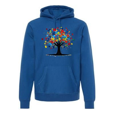 Tree Of Life Autism Awareness Day Autistic Gift Premium Hoodie