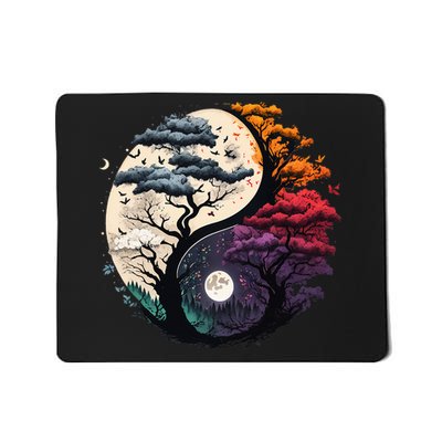 Tree of Life Yin Yang Mousepad