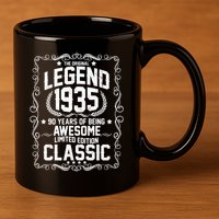 The Original Legend 1935 90th Birthday 11oz C Handle Ceramic Mug