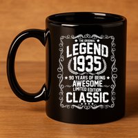 The Original Legend 1935 90th Birthday 11oz C Handle Ceramic Mug