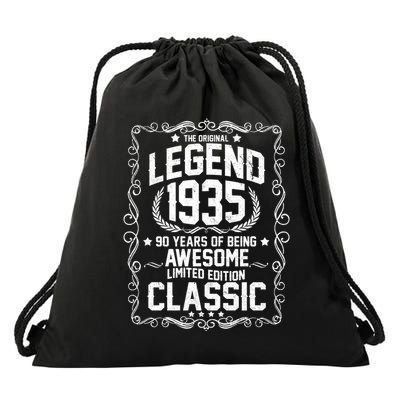 The Original Legend 1935 90th Birthday Drawstring Bag