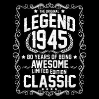 The Original Legend 1945 80th Birthday City Backpack