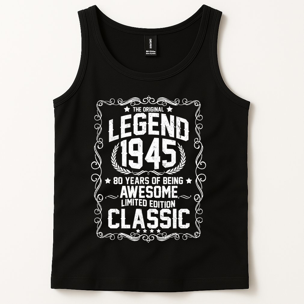The Original Legend 1945 80th Birthday Tank Top