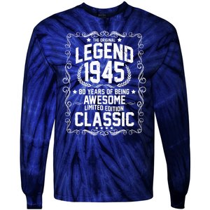 The Original Legend 1945 80th Birthday Tie-Dye Long Sleeve Shirt