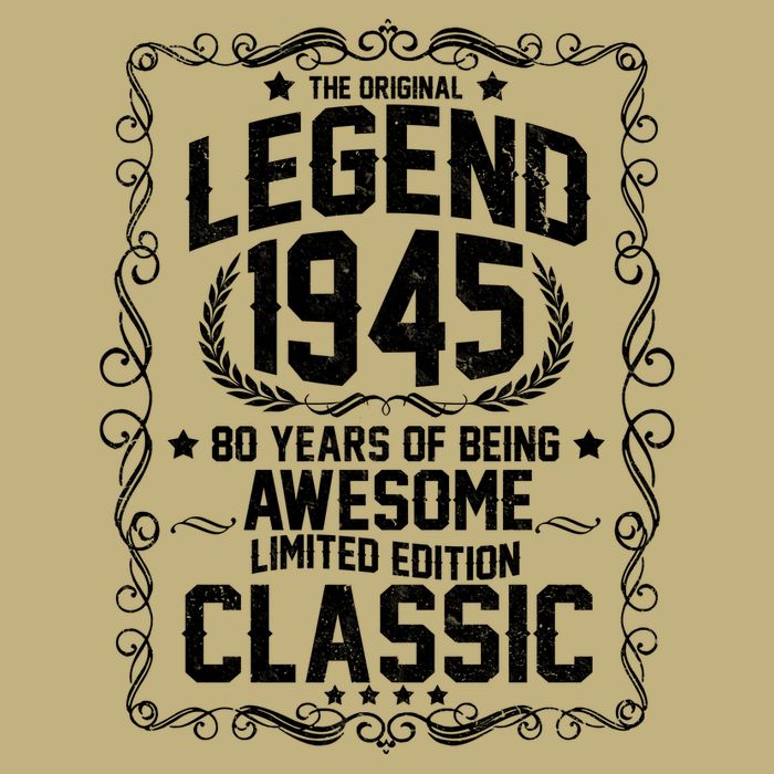 The Original Legend 1945 80th Birthday T-Shirt