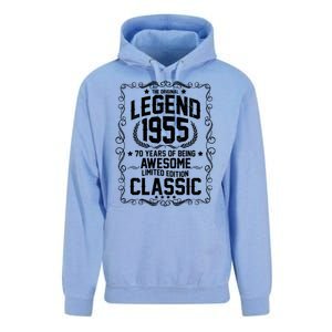 The Original Legend 1955 70th Birthday Unisex Surf Hoodie