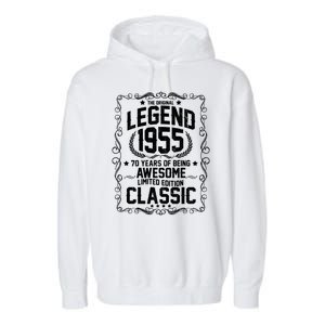 The Original Legend 1955 70th Birthday Garment-Dyed Fleece Hoodie