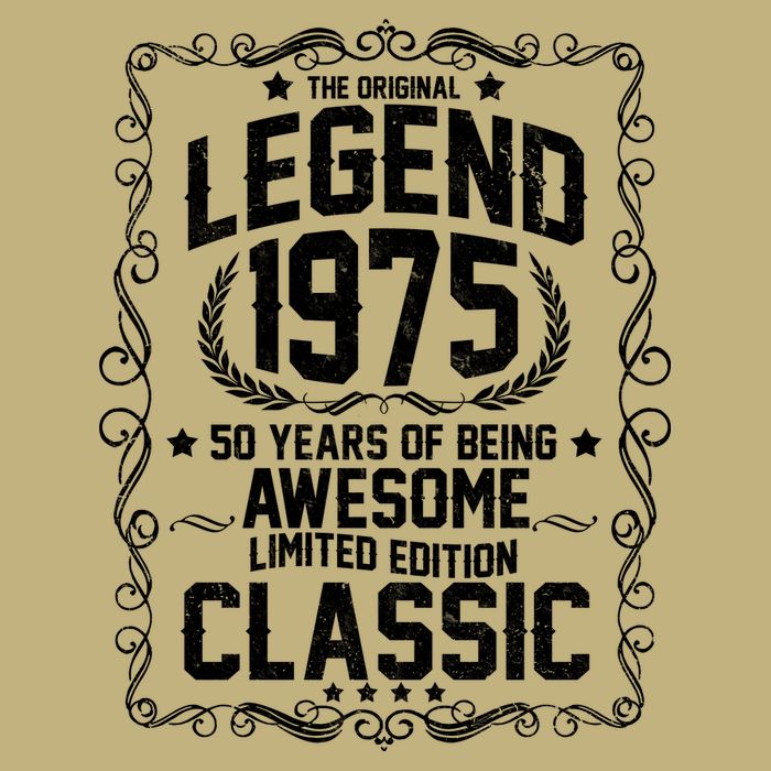 The Original Legend 1975 50th Birthday T-Shirt